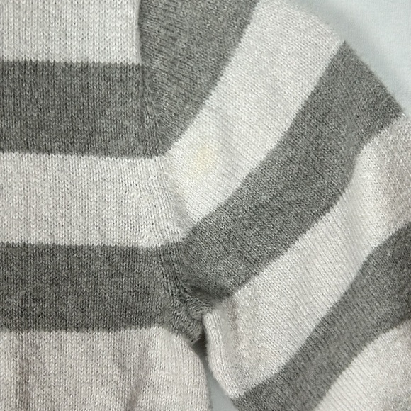 The Bonnie Mob Grey White Stripe Rabbit Cashmere Blend Jumpsuit -Size 6-12m - Picture 5 of 6